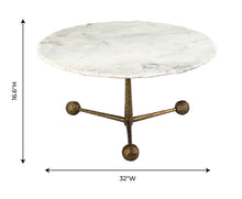 Load image into Gallery viewer, Orbital White Marble Cocktail Table