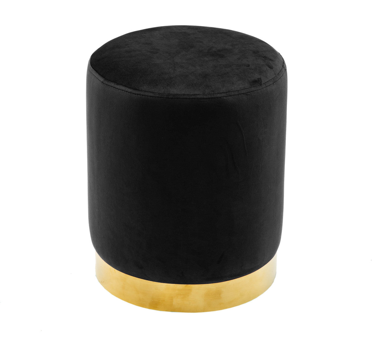 Pri Black Velvet Ottoman