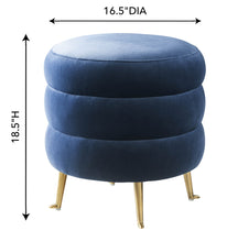 Load image into Gallery viewer, Ladder Velvet Ottoman