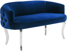 Load image into Gallery viewer, Adina Velvet Loveseat with Gold Legs