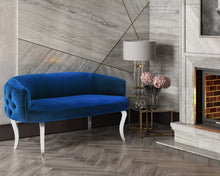 Load image into Gallery viewer, Adina Velvet Loveseat with Gold Legs