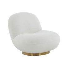 Load image into Gallery viewer, Emily White Boucle Swivel Chair