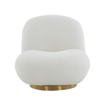 Load image into Gallery viewer, Emily White Boucle Swivel Chair