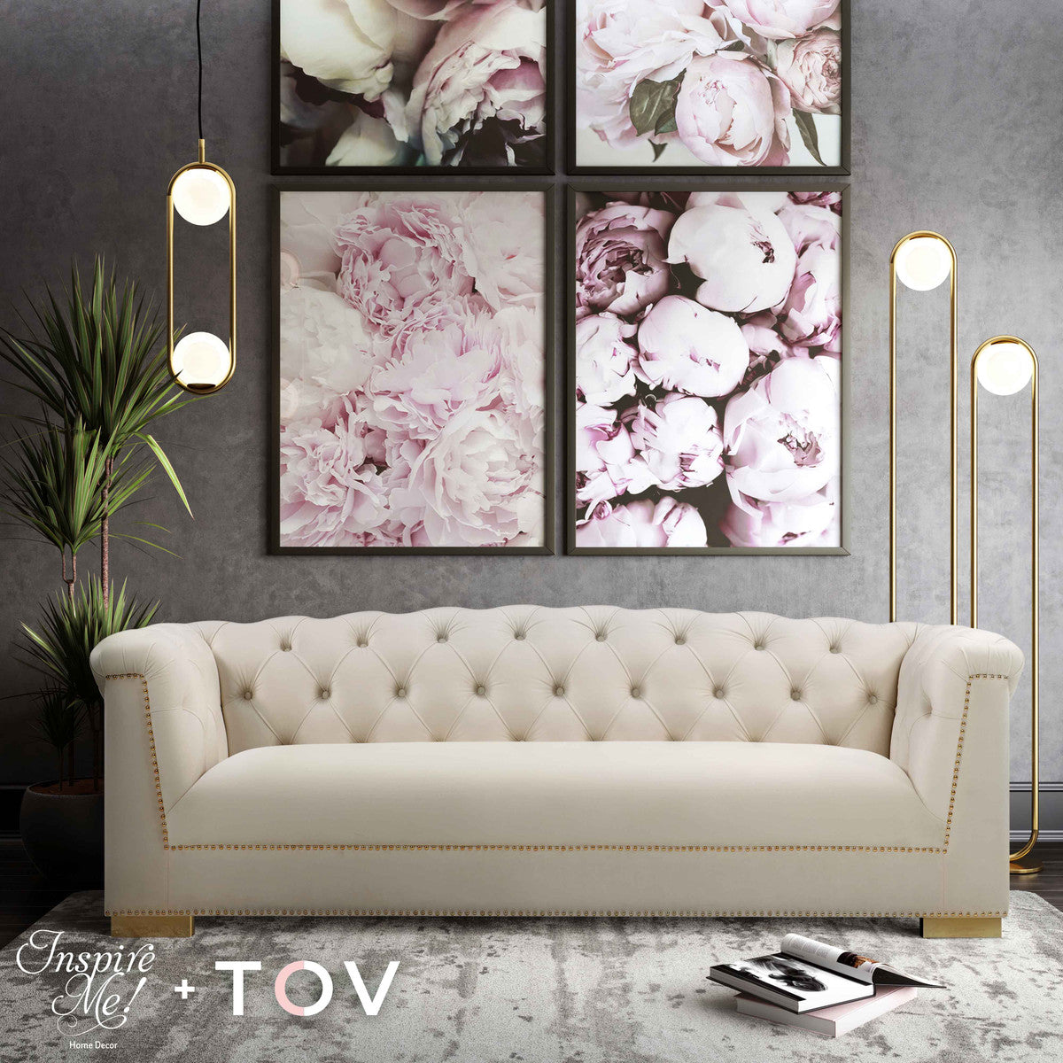 Farah Velvet Sofa By Inspire Me! Home Decor