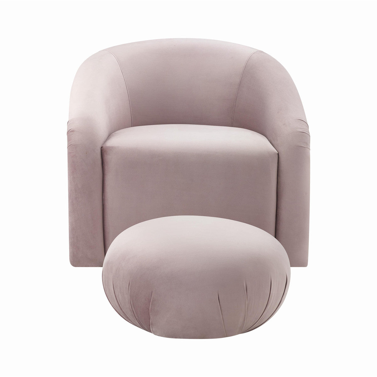 Boboli Chenille Chair + Ottoman Set