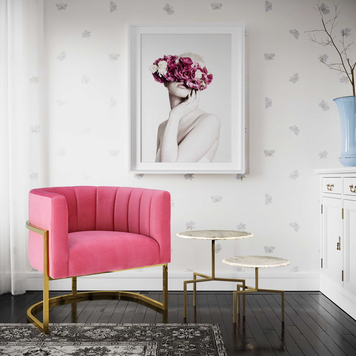 Magnolia Velvet Chair