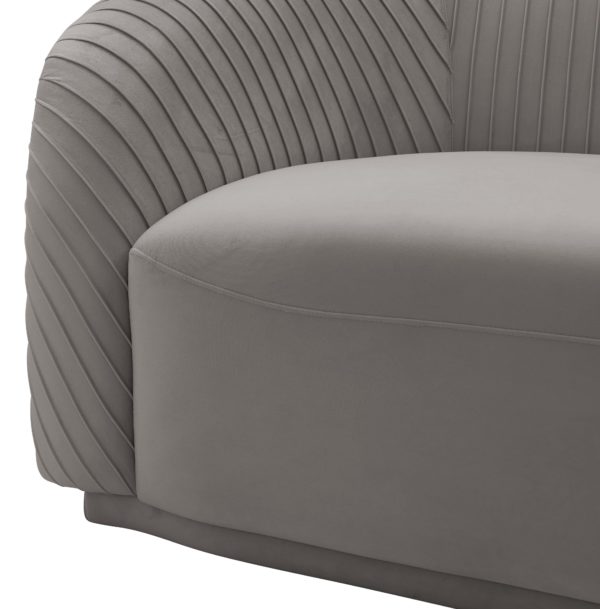 Yara Pleated Velvet Sofa