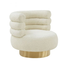 Load image into Gallery viewer, Naomi Faux Shearling Swivel Chair