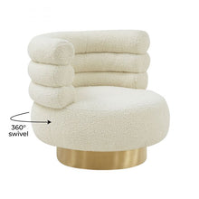 Load image into Gallery viewer, Naomi Faux Shearling Swivel Chair