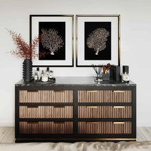 Load image into Gallery viewer, Brooke Espresso Walnut 6 Drawer Dresser