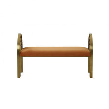 Load image into Gallery viewer, Mavis Cinnamon Velvet Bench