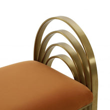 Load image into Gallery viewer, Mavis Cinnamon Velvet Bench