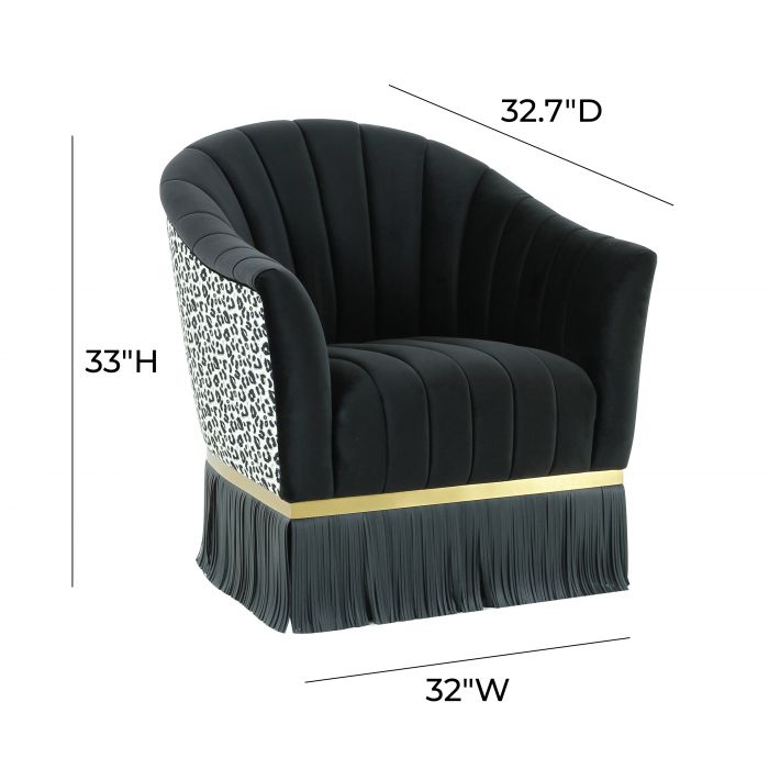Enid Velvet Swivel Chair