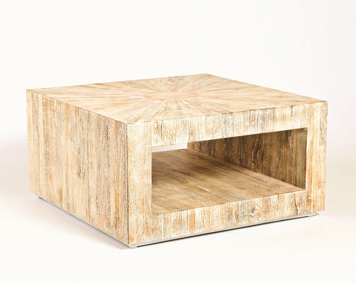 Driftwood 38" Square Coffee Table Mango Wood