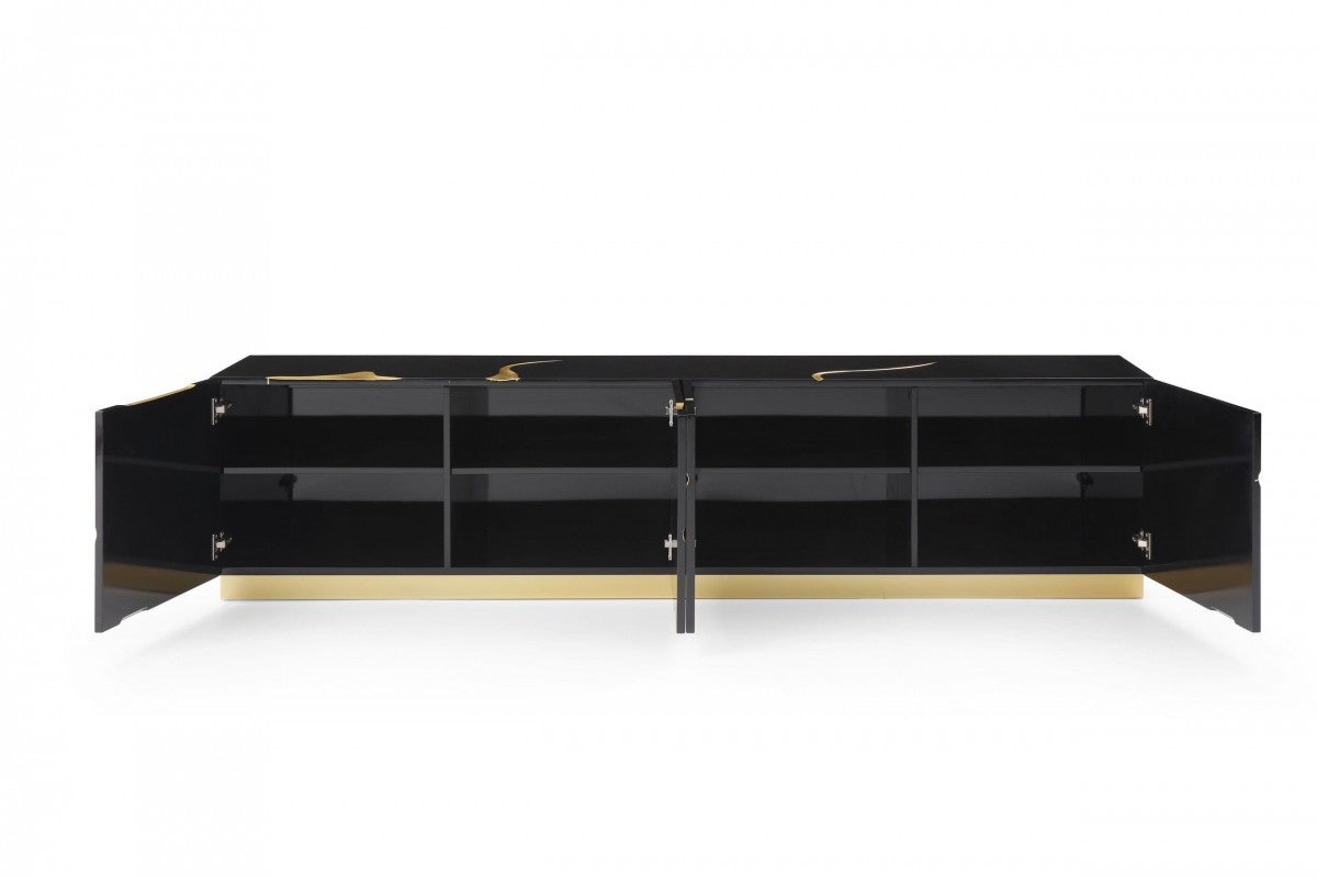 Paramount Black and Gold TV Stand