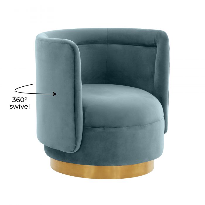 Remy Velvet Swivel Chair