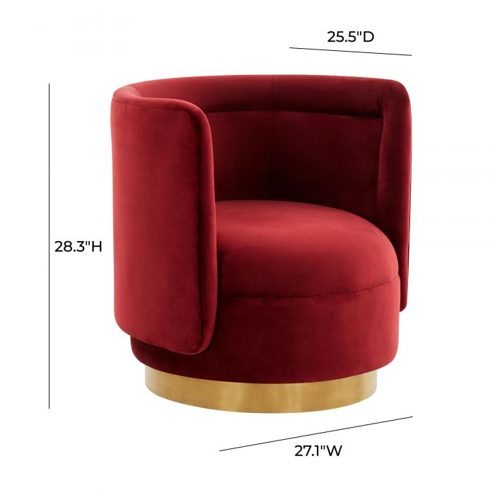 Remy Velvet Swivel Chair