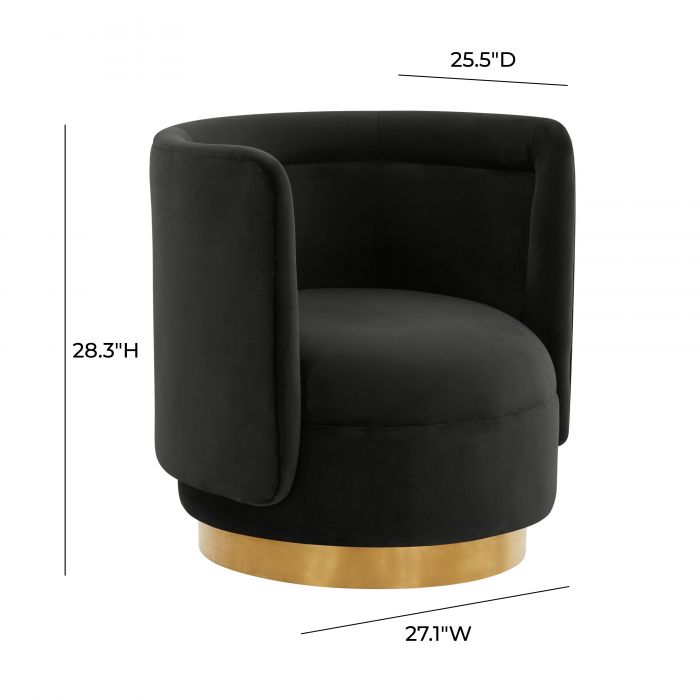 Remy Velvet Swivel Chair